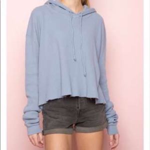 Brandy Melville Periwinkle hooded long sleeve
